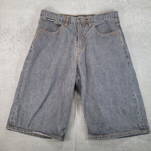 Rocawear Denim Y2K Skater Shorts Baggy Black Wash Hiphop Mens‎ Size 36